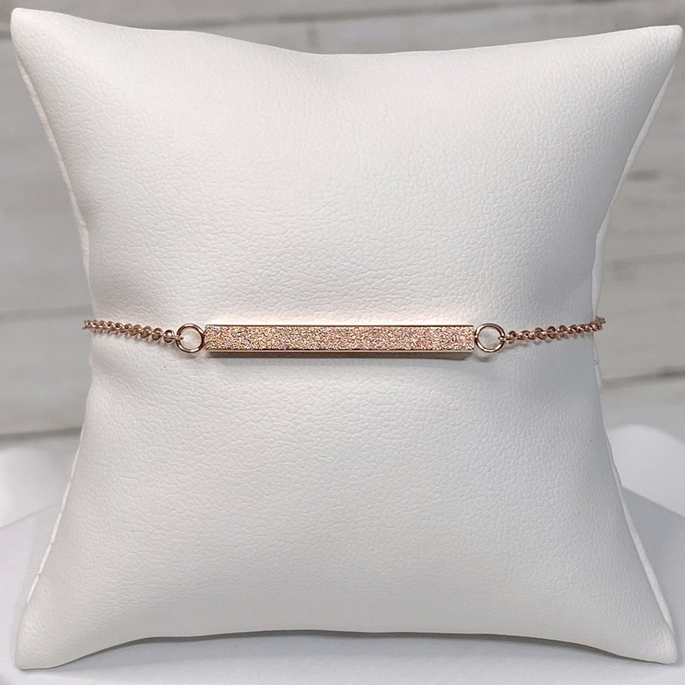 Rose Gold Diamond Dust Stainless Steel Bracelet